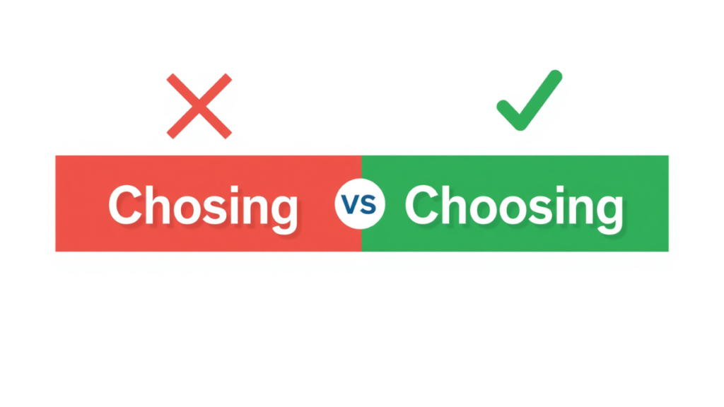 Chosing or Choosing