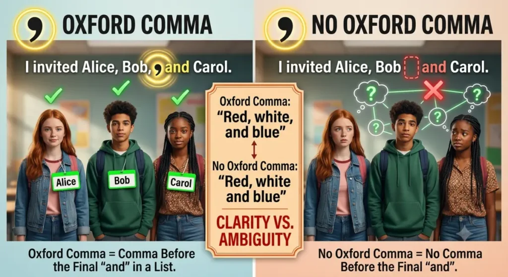 Oxford Comma or No Oxford Comma