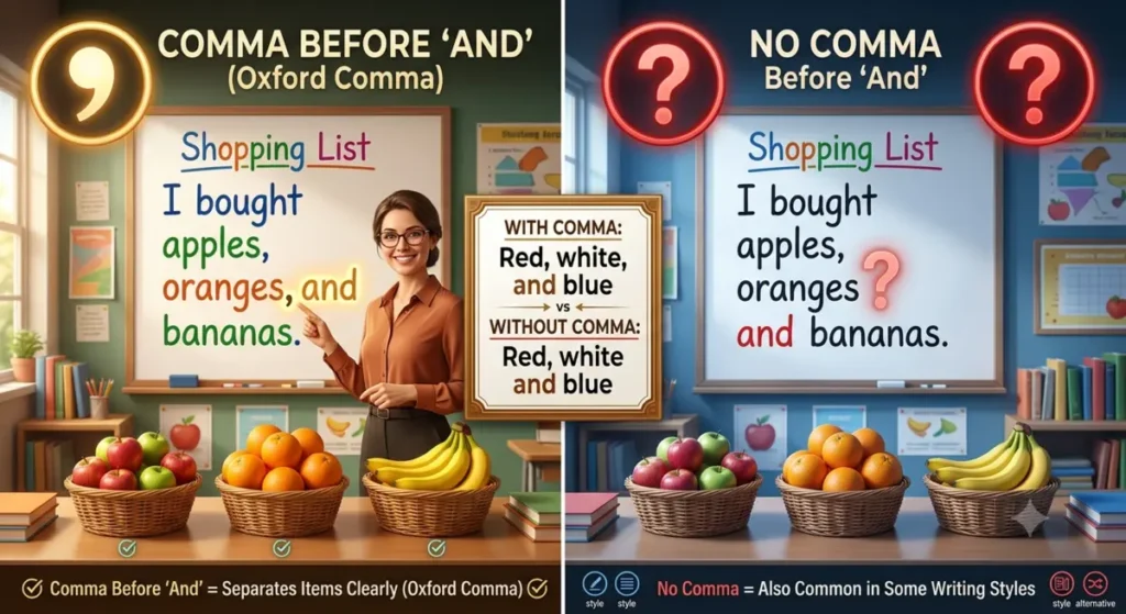 Comma Before and Comma
