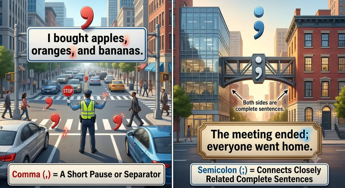Comma or Semicolon