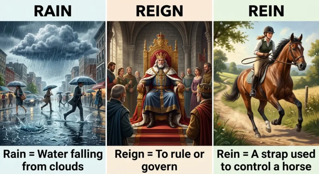 Rain or Reign or Rein