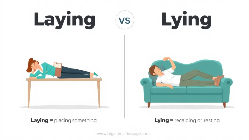 Laying or Lying