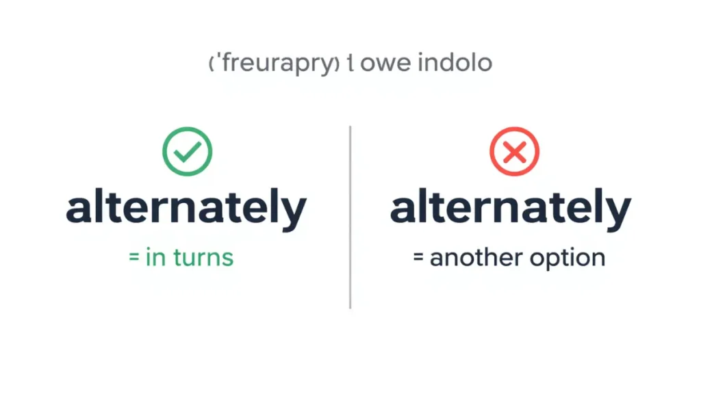 Alternately or Alternatively