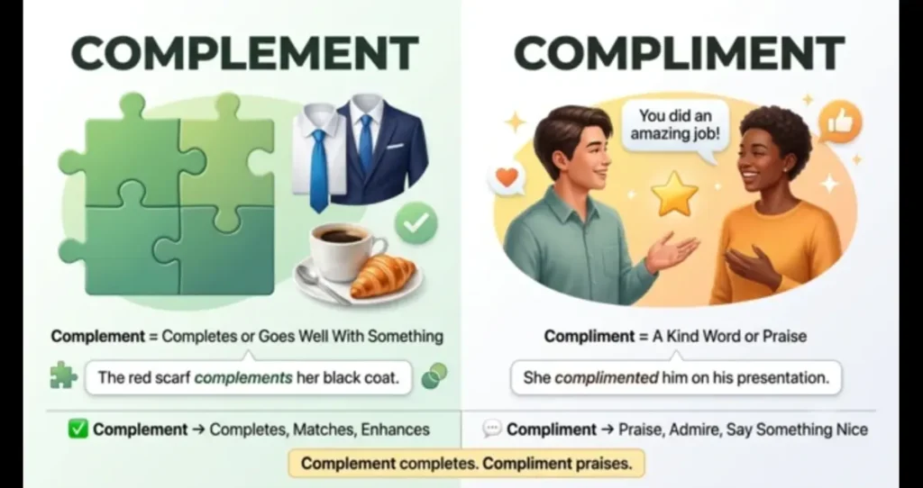 Complement vs Compliment