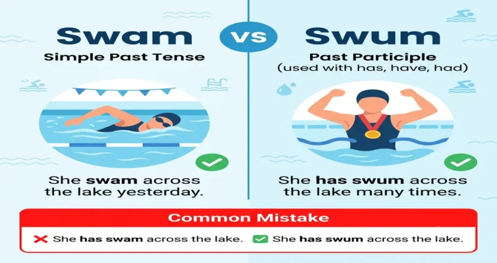 Swam and Swum