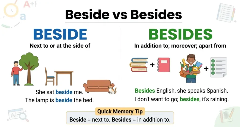 beside and besides