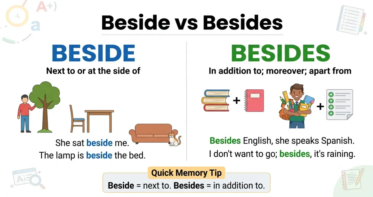 beside and besides