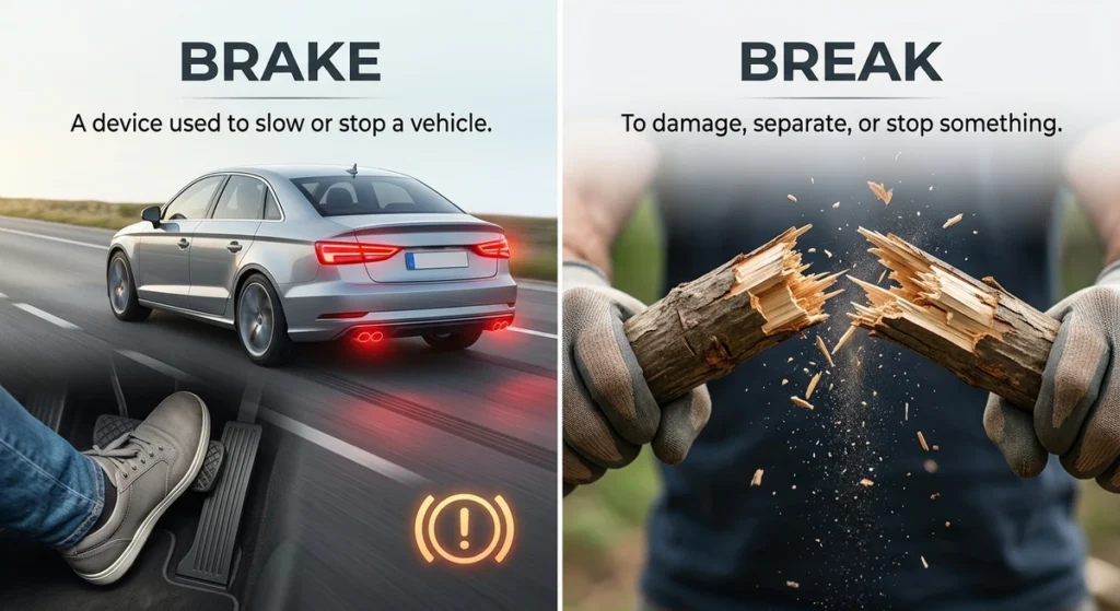 Brake vs Break
